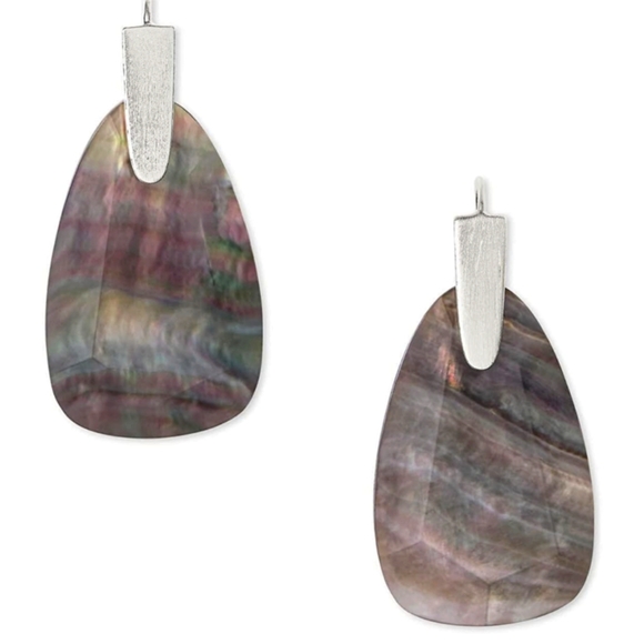 Kendra Scott Marty Drop Earrings in Silver Boho Beach Festival Vibes - Picture 3 of 12